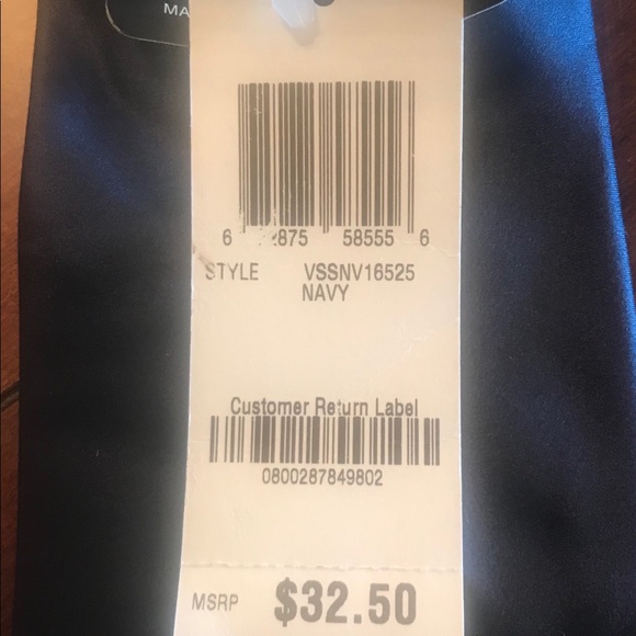 NWT Men’s Navy Blue Silk Tie - Picture 3 of 4